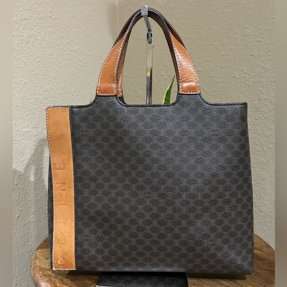 Celine Handbags - CELINE MACADAM HANDBAG